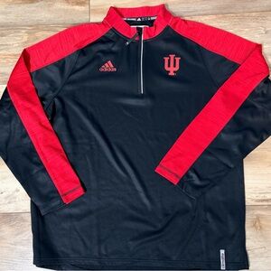 Adidas IU Black and Red Climalite 1/4 zip Top